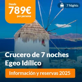 Crucero Celestyal Idílico desde Atenas 7 noches